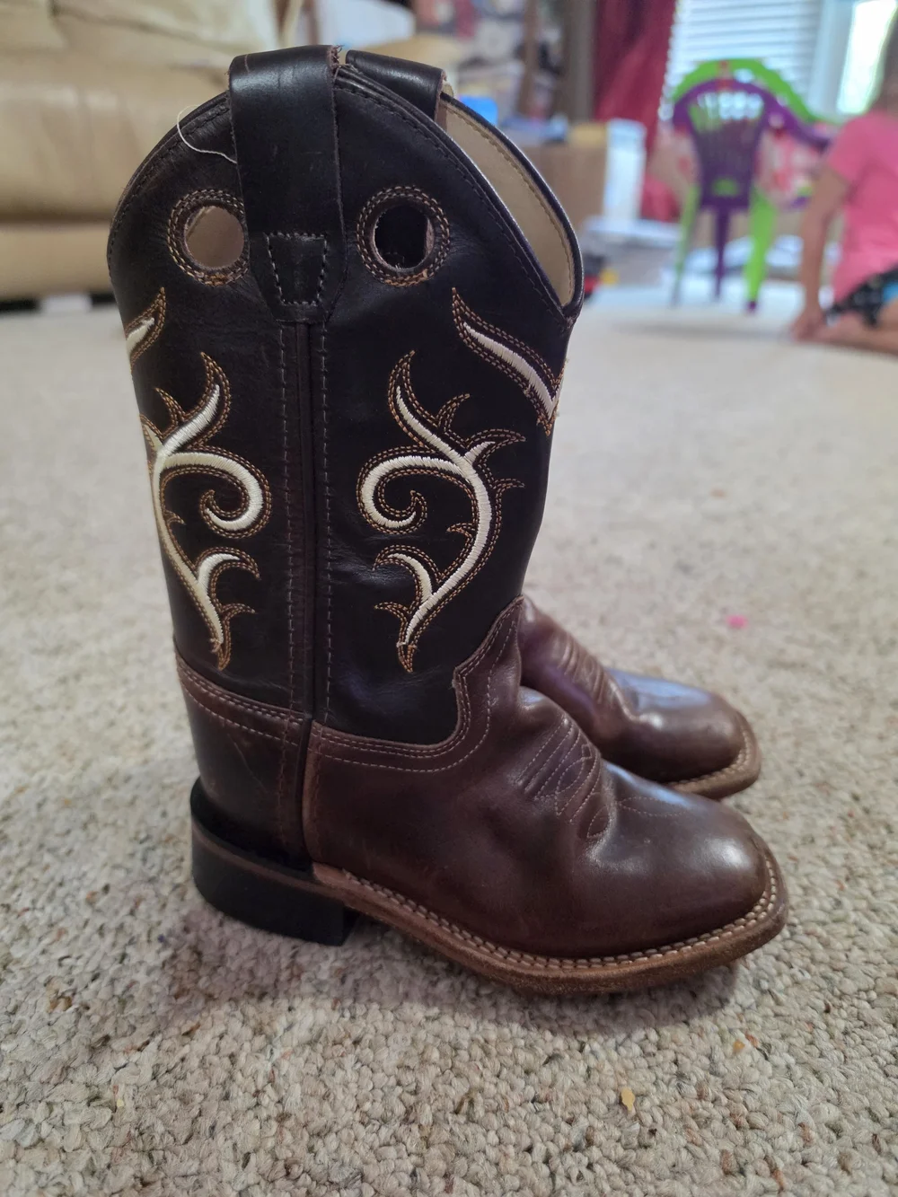 Old West Leather Cowboy Boots